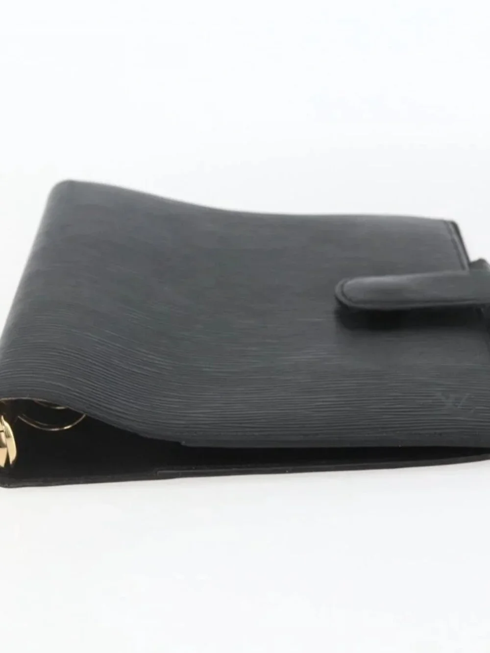 LOUIS VUITTON Epi Agenda GM Day Planner Cover Black Gold R20212 LV Auth yk20152